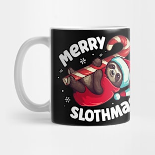 Merry Slothmas Christmas Funny Xmas Slot Lover Boys Girls Mug